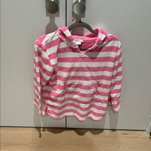 Pottery Barn Kids White and Pink Striped Cover Up